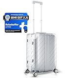 LETTOO Hartschalenkoffer mittelgroß 72L | Reisekoffer mit Alu-Rahmen - Extrem Stabiler Trolley...